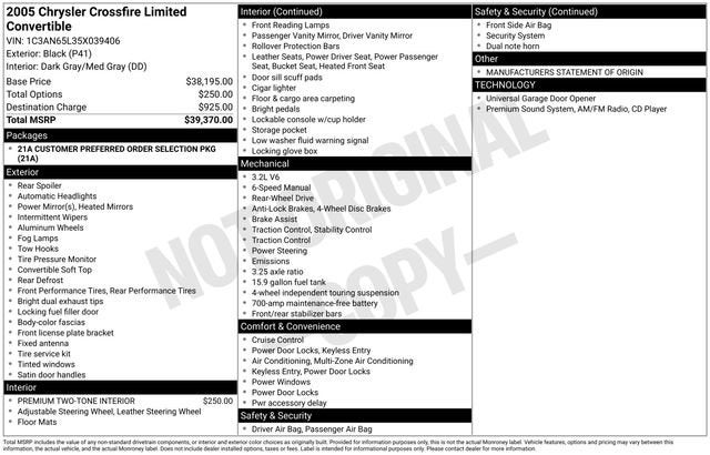 2005 Chrysler Crossfire Limited