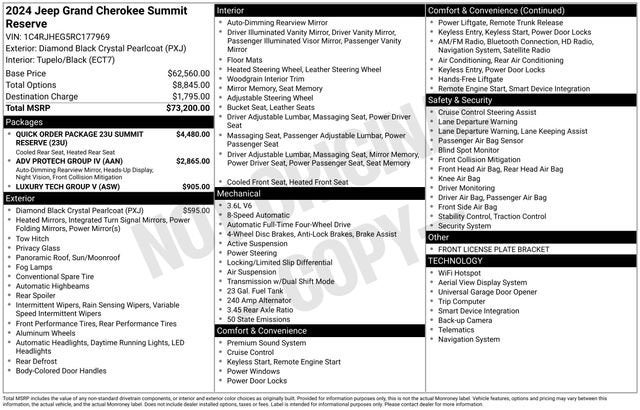 2024 Jeep Grand Cherokee Summit Reserve