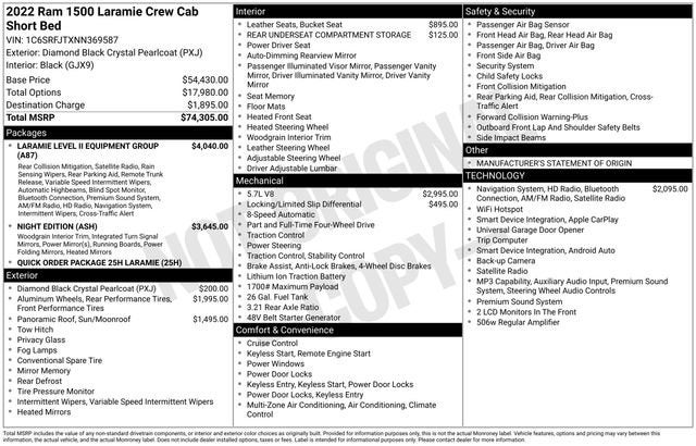 2022 RAM 1500 Laramie