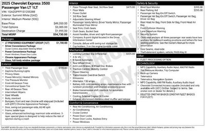 2025 Chevrolet Express Passenger 1LT