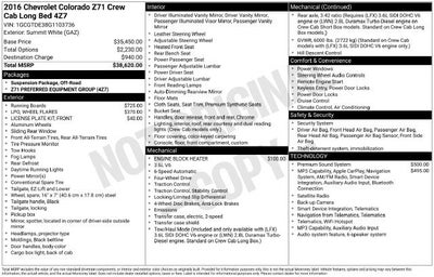 2016 Chevrolet Colorado 4WD Z71