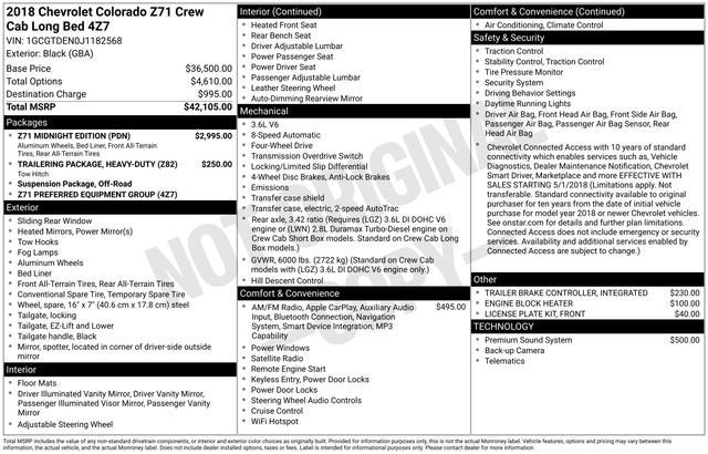 2018 Chevrolet Colorado 4WD Z71