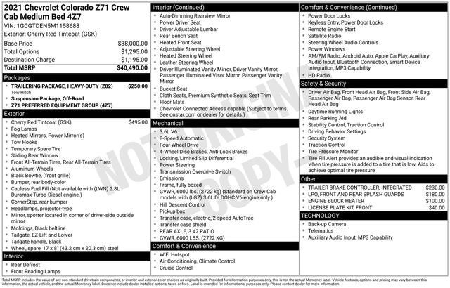 2021 Chevrolet Colorado 4WD Z71