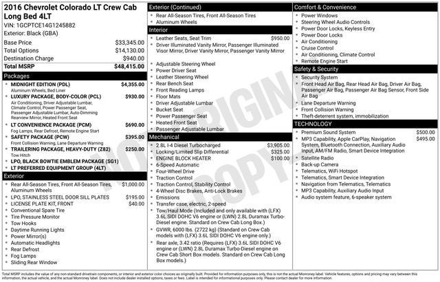 2016 Chevrolet Colorado 4WD LT