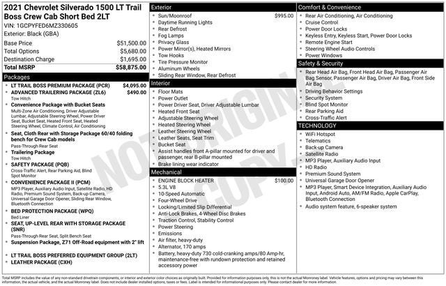 2021 Chevrolet Silverado 1500 LT Trail Boss