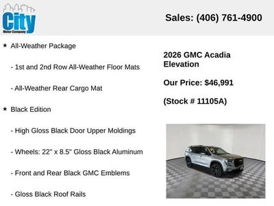 2026 GMC Acadia Elevation