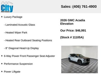 2026 GMC Acadia Elevation