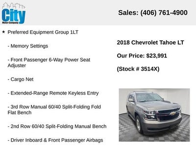 2018 Chevrolet Tahoe LT