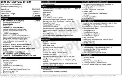 2021 Chevrolet Tahoe Z71