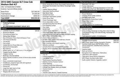 2016 GMC Canyon 4WD SLT