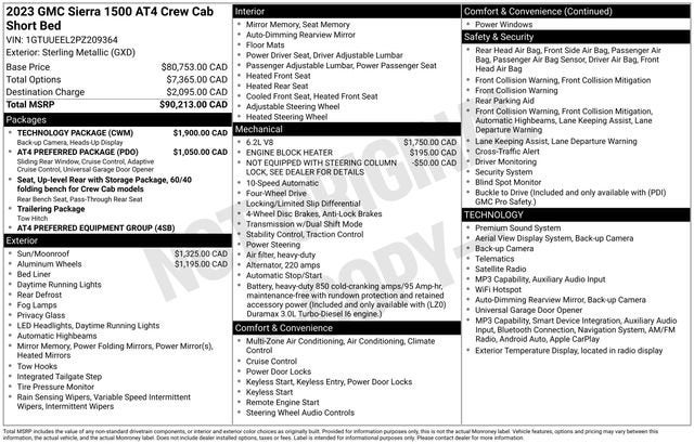 2023 GMC Sierra 1500 AT4