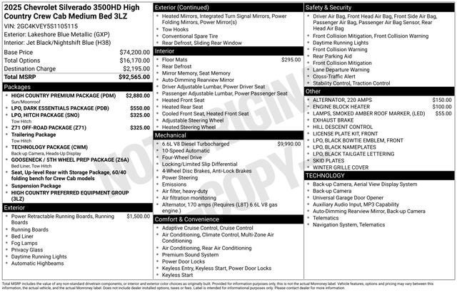 2025 Chevrolet Silverado 3500 HD High Country