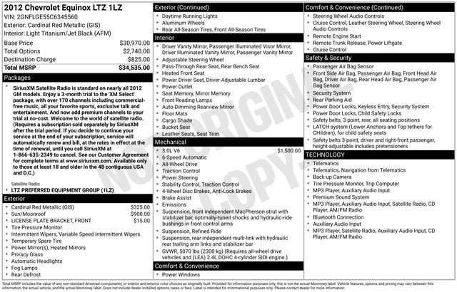 2012 Chevrolet Equinox LTZ