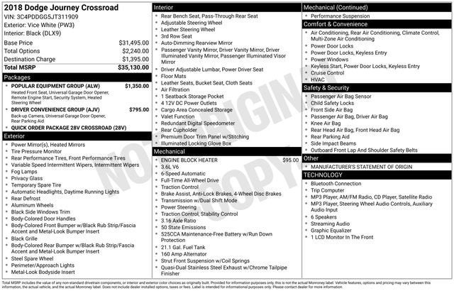 2018 Dodge Journey Crossroad