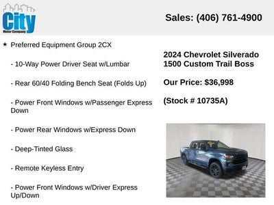 2024 Chevrolet Silverado 1500 Custom Trail Boss