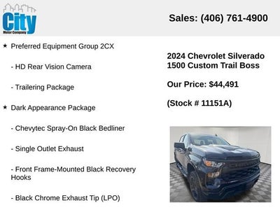 2024 Chevrolet Silverado 1500 Custom Trail Boss