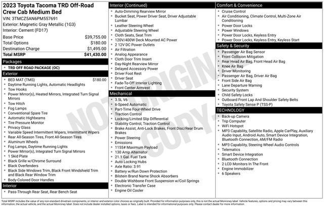 2023 Toyota Tacoma 4WD SR