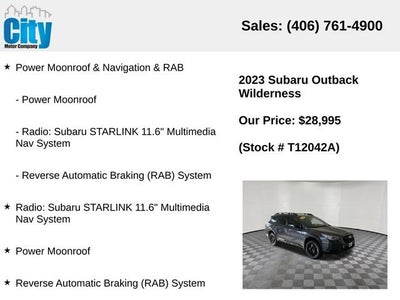 2023 Subaru Outback Wilderness
