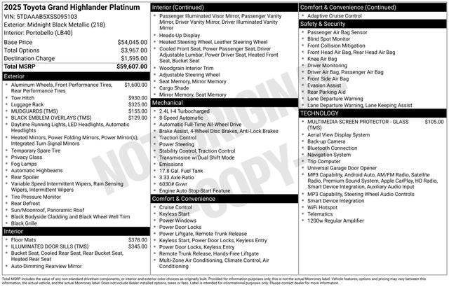 2025 Toyota Grand Highlander XLE