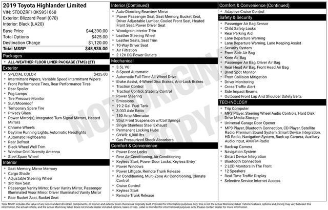 2019 Toyota Highlander Limited