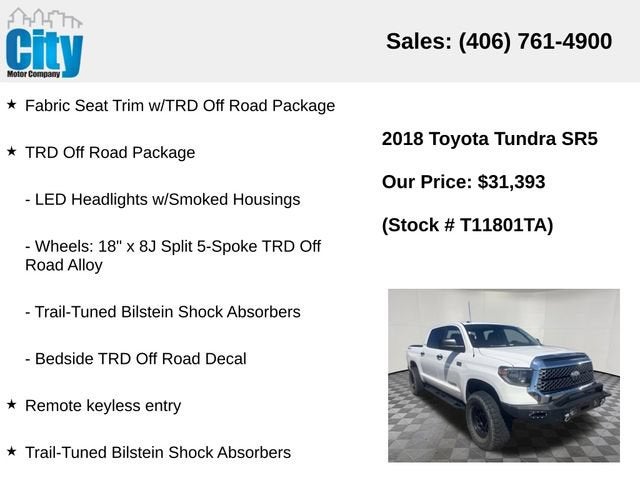 2018 Toyota Tundra 4WD SR5