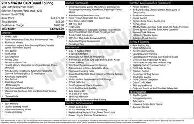 2016 Mazda Mazda CX-9 Grand Touring